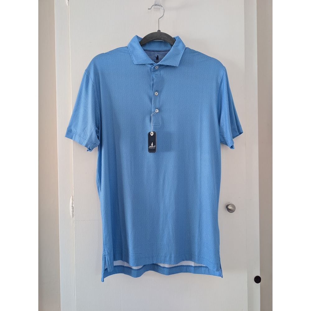 Johnnie-O Featherweight Marlin Golf Polo Shirt Palisades Blue Preppy Mens S New